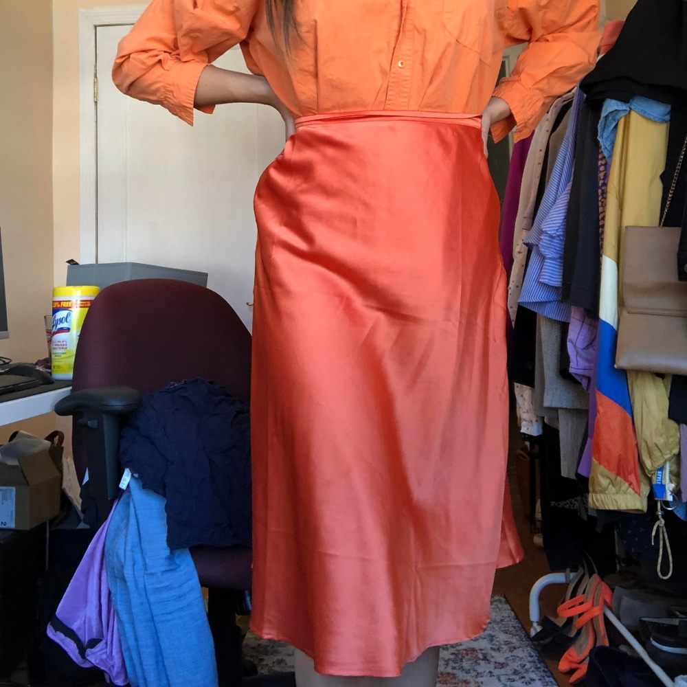 Orange trendy Skirt